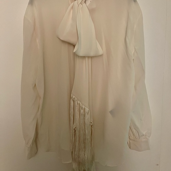 TOM FORD
Long-Sleeve Blouse W/Attached Scarf, Chalk - Picture 10 of 10